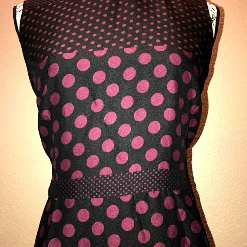 Who What Wear Large Purple Dot Dress